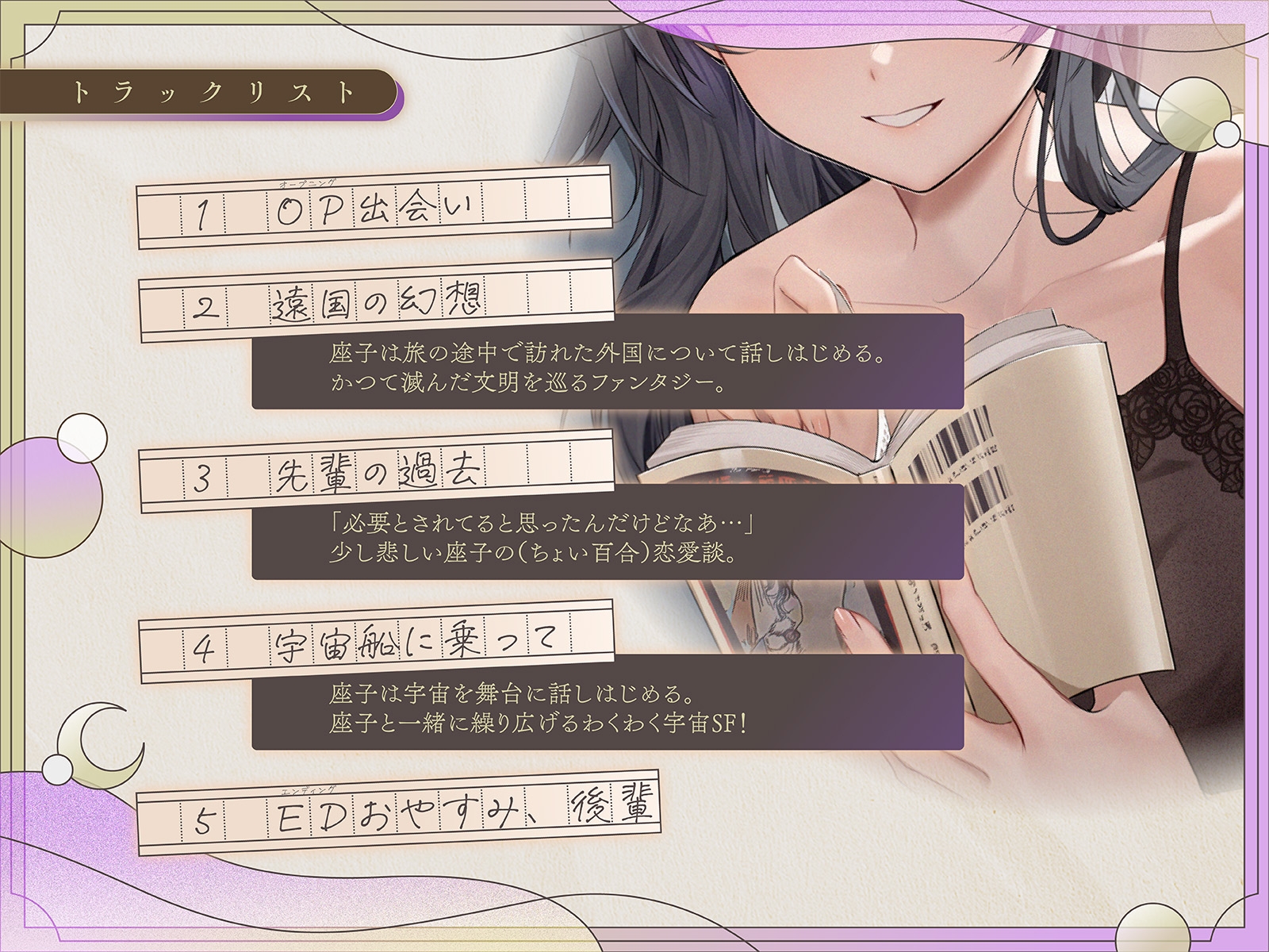 【サークル初作品!】文学部の先輩による寝かしつけ千夜一夜【ファンタジー+恋愛談+宇宙SF】 画像2
