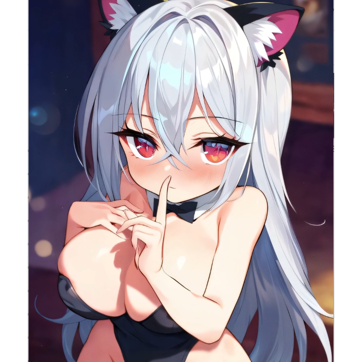 【モチマロ(11)】バニースーツ銀髪ネコ娘♡完全版【誘惑モーション集】 サンプル2