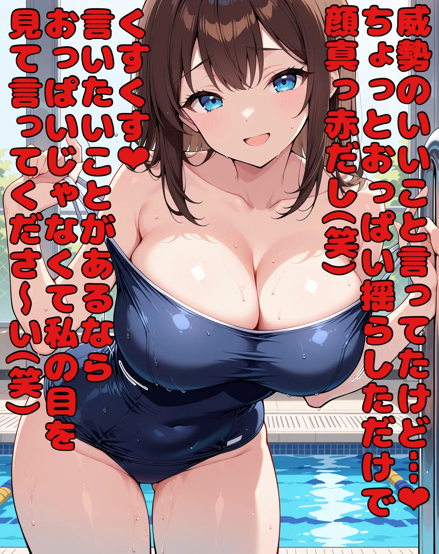 水泳の授業中にクラスの女子におちんちんを集中攻撃されて気持ちよ〜く単位剥奪されてしまうお話 サンプル画像 4