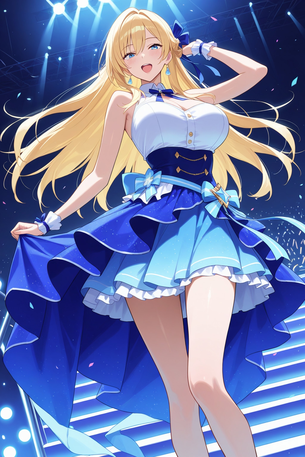 金髪アイドルは着衣で甘々 画像1