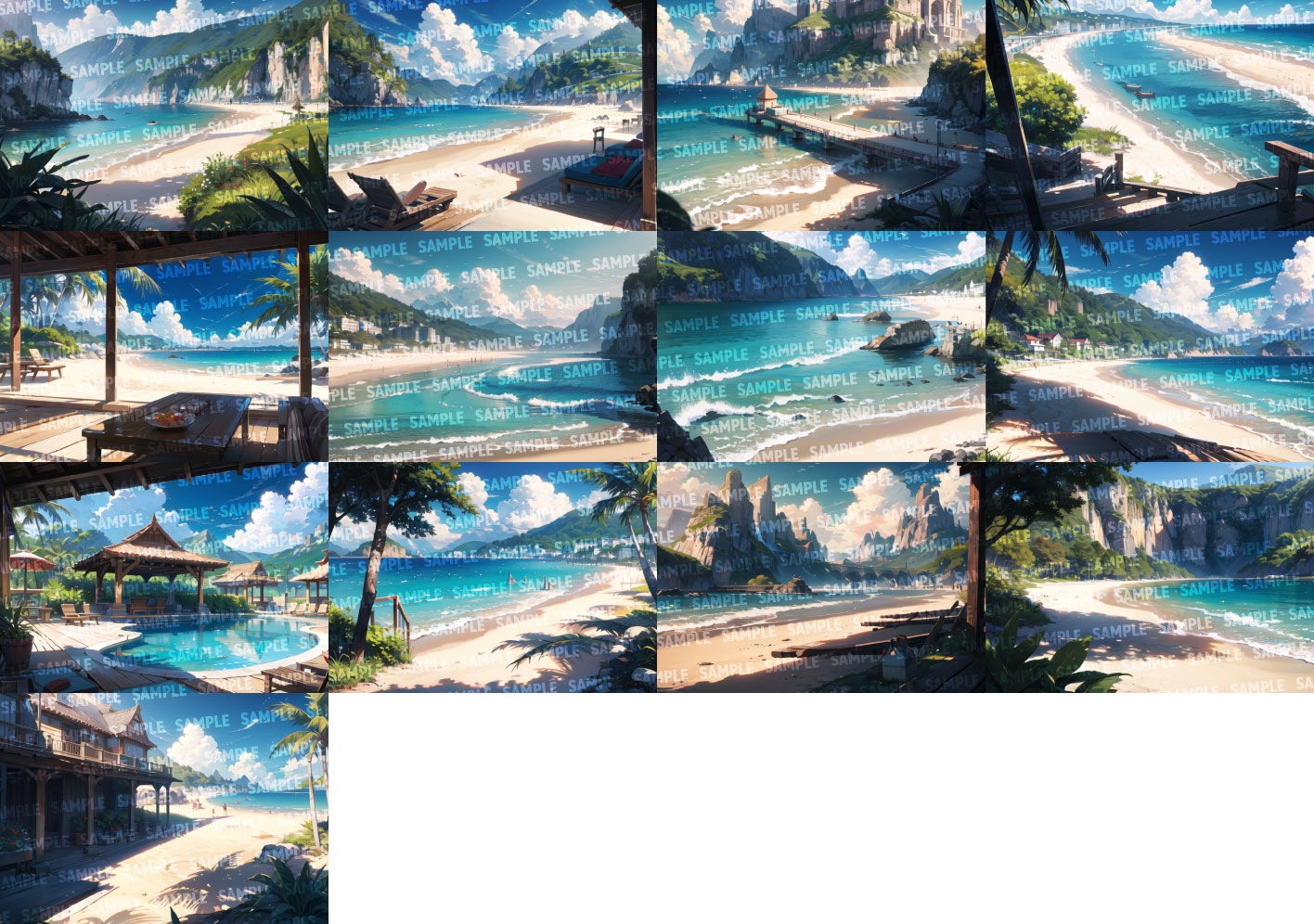 【背景51枚】プール/リゾート 画像3
