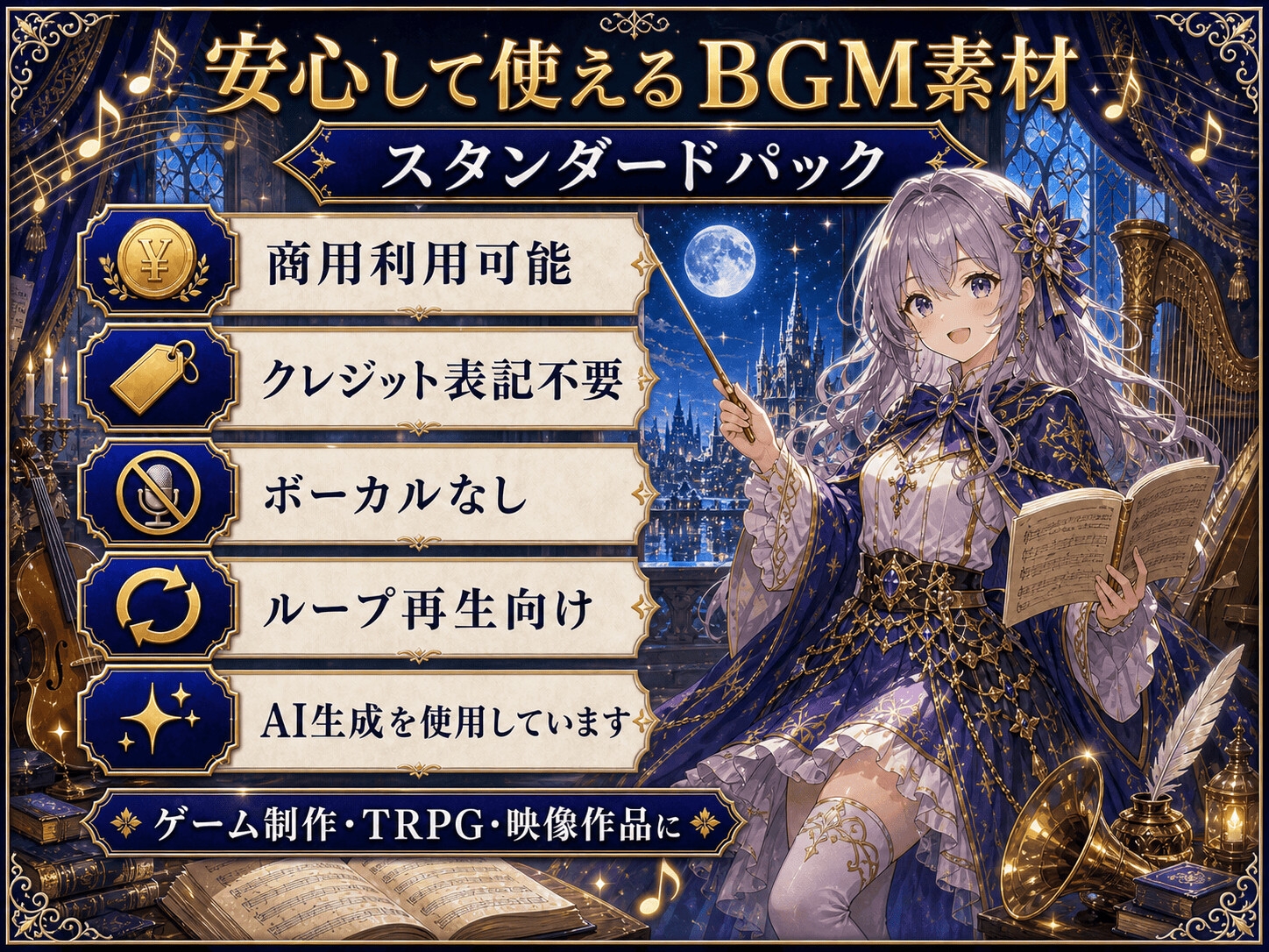 RPGゲームBGM素材集|スタンダードパック 全64曲|王道ファンタジーオーケストラ 画像2