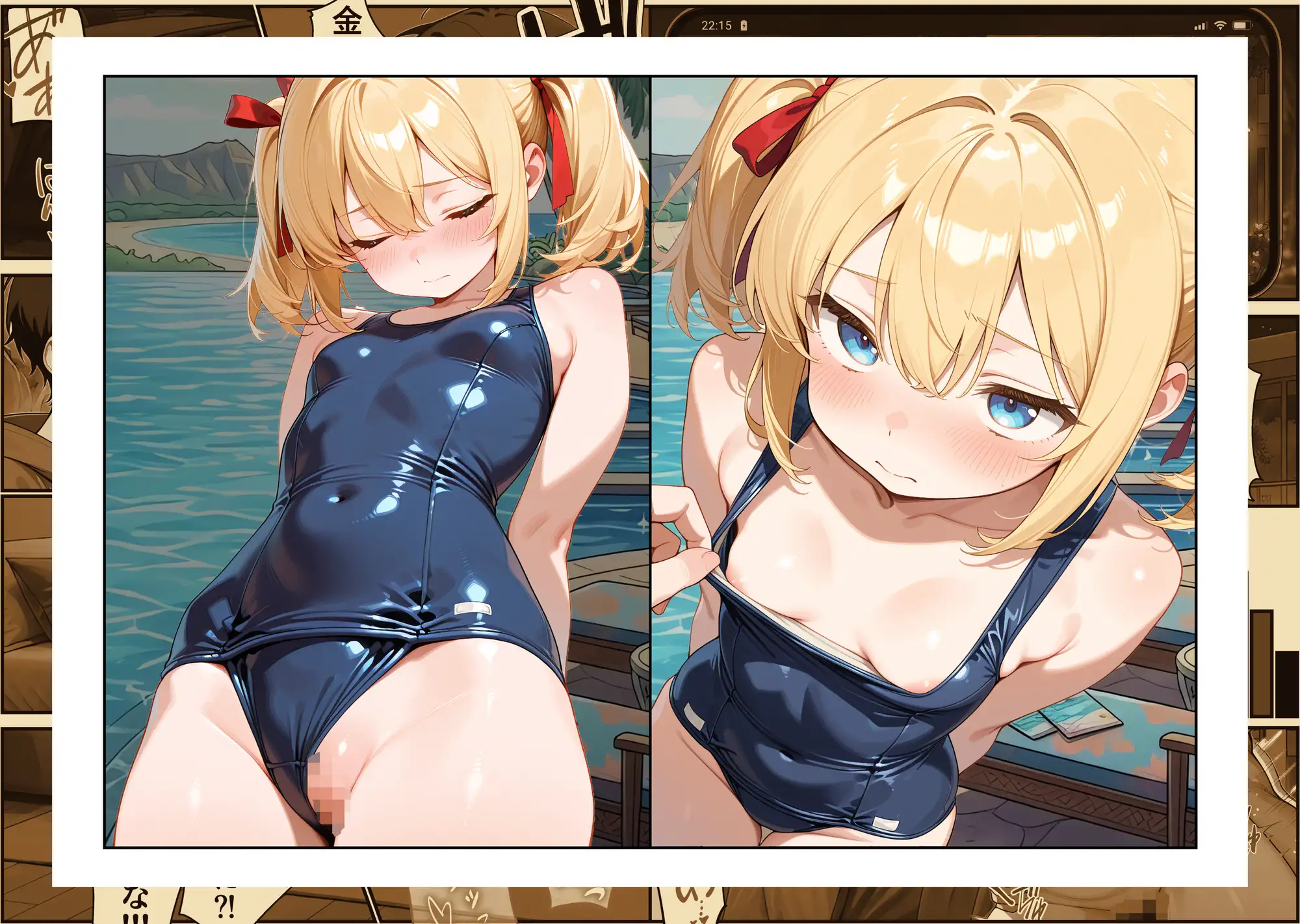 ビーチリゾートde金髪ちゃんといちゃいちゃする話 サンプル画像 9