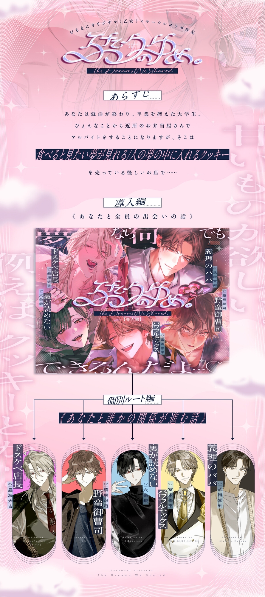 【ふたりのゆめ。】導入編：あなたと全員の出会いの話。 [がるまにオリジナル(乙女)] | DLsiteがるまに 1