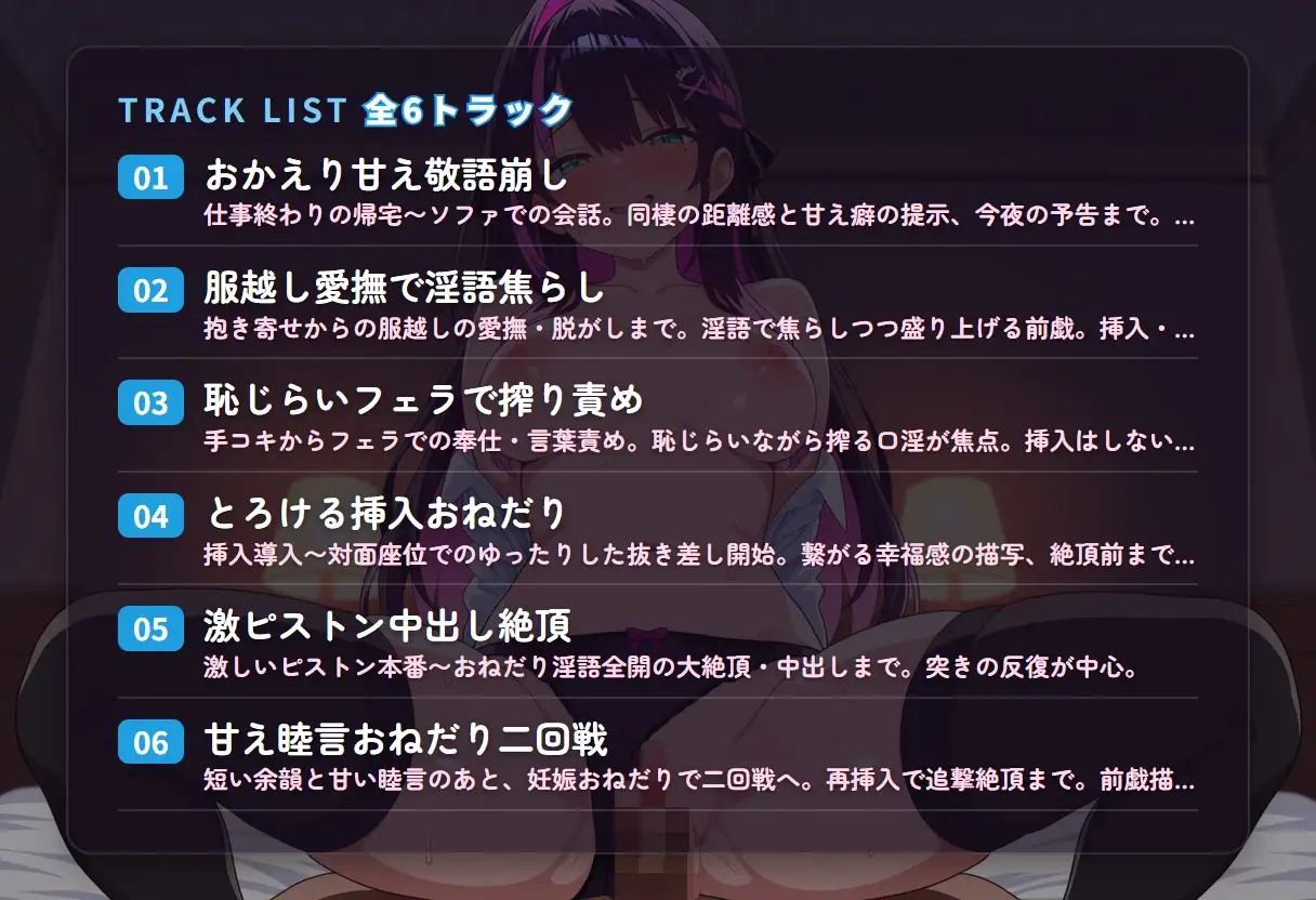 【淫語おねだり×甘やか同棲】敬語崩れ甘えん坊彼女のとろとろ中出しおねだり生活 ～きみ専用おまんこにたっぷり注いで♡～(全44分) サンプル画像 2