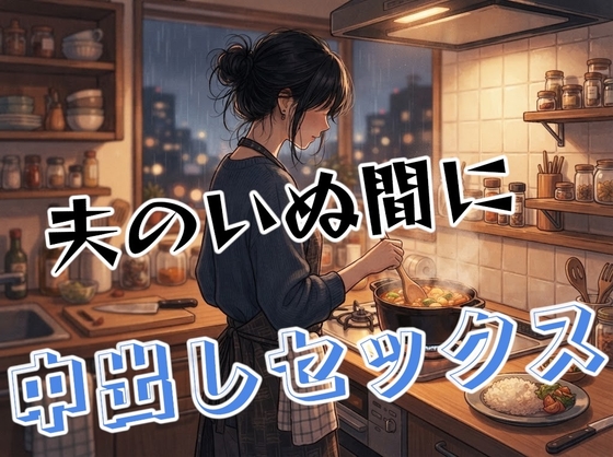 人妻お姉さんが御飯作って待ってくれてたけど、御飯そっちのけでちゅきちゅき♡中出しセックスしちゃうお話♡-0画像