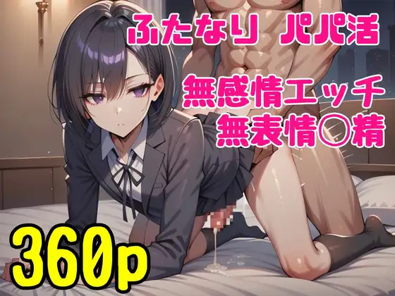 ふたなりJKがパパ活でおじと無表情エッチ ジャケット画像