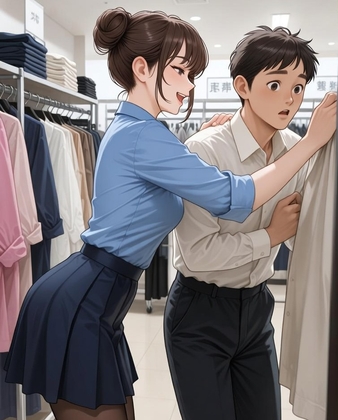アパレルショップ試着室 ～女性店員の着替え手伝いと性的イタズラ～