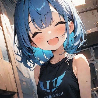 青髪少女のイラスト集2