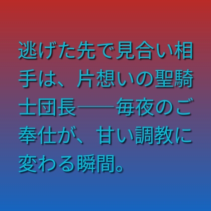 逃げた先で見合い相手は、片想いの聖騎士団長――毎夜のご奉仕が、甘い調教に変わる瞬間。