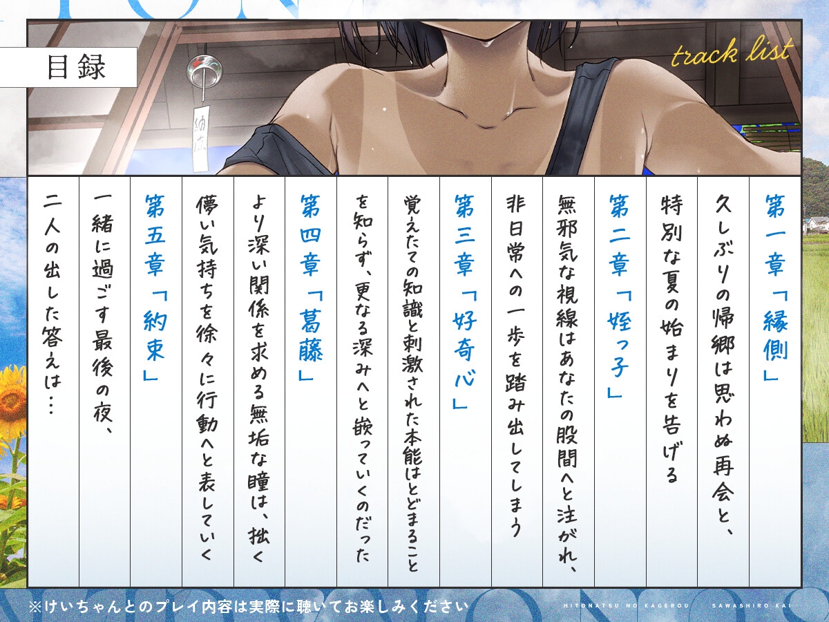 【KU100/18禁】ひと夏のかげろう「 甥っ子は女の子。」【CV:沢城懐】お前…女だったのか!? 画像4