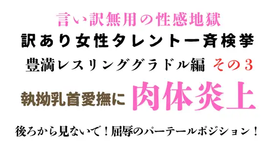 訳あり女性タレント一斉検挙 豊満レスリンググラドル編 その3 ジャケット画像