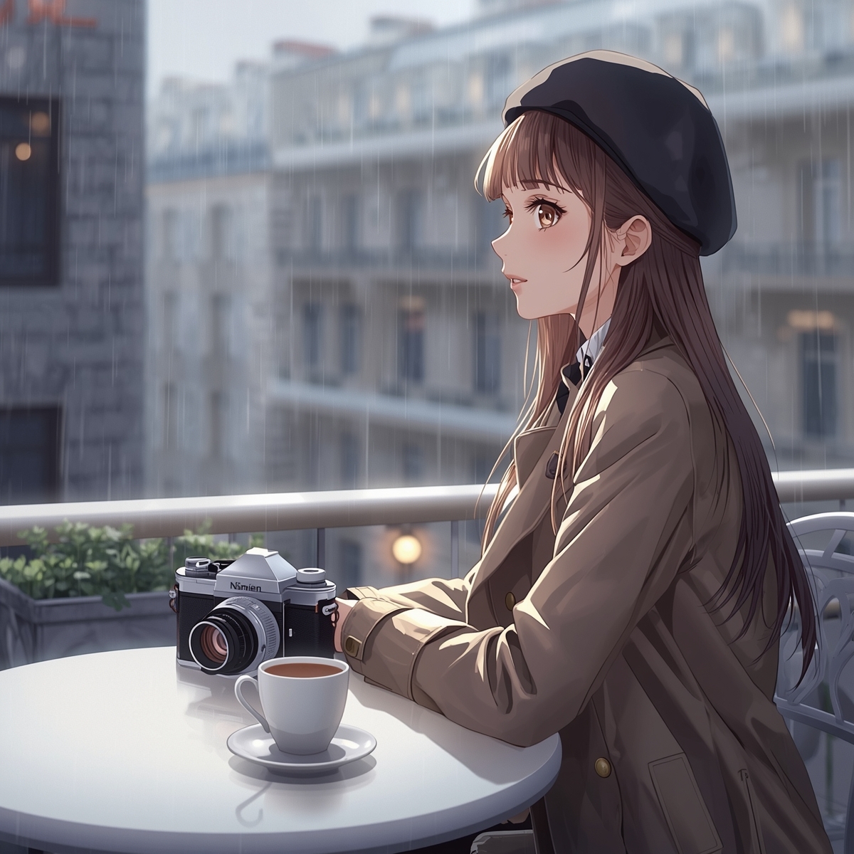 【AIイラスト集】NOSTALGIA III - 追憶のネガフィルムと夕暮れの遊園地 - 画像1