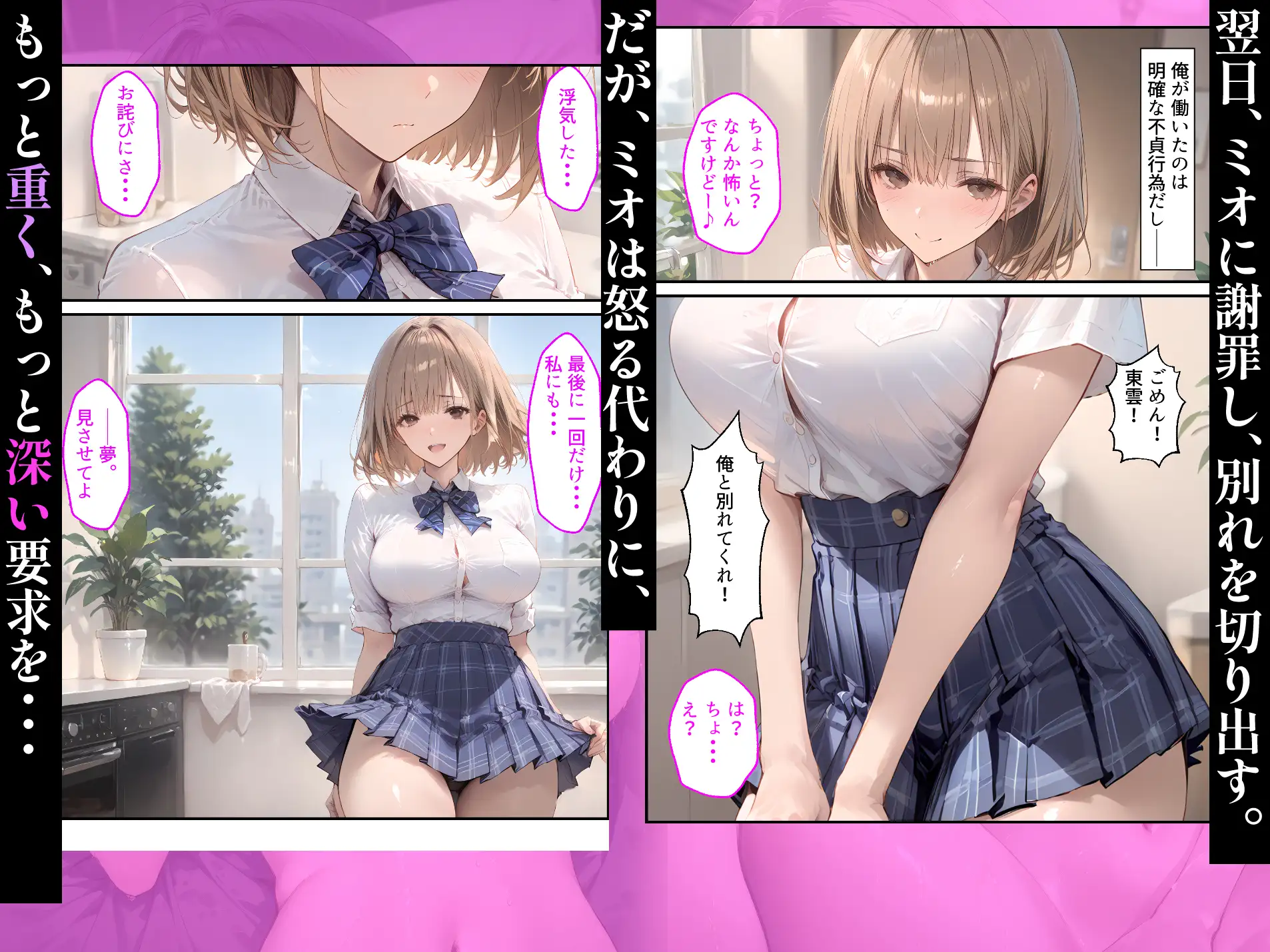 【漫画】幼なじみとの浮気で人生初セックスしたら、嫉妬した彼女の中出しおねだりが止まらない話 サンプル画像 7