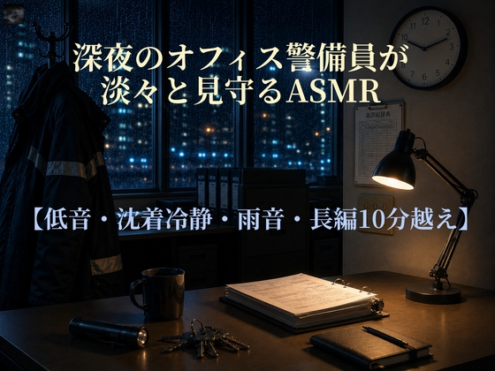 深夜のオフィス警備員が淡々と見守るASMR-0画像