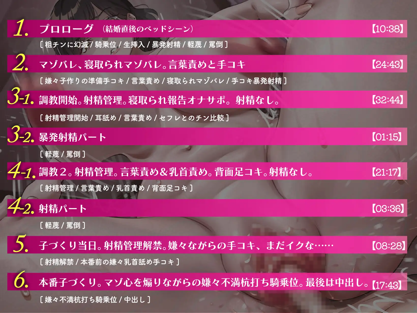 【密着甘サド×密着事務的罵倒】嫌々婚。~高身長ダウナー爆乳Gカップ妻が嫌な顔して杭打ち騎乗位妊活…♡雑魚マゾ夫が意思持つな。子種だけよこせ…♡~_3