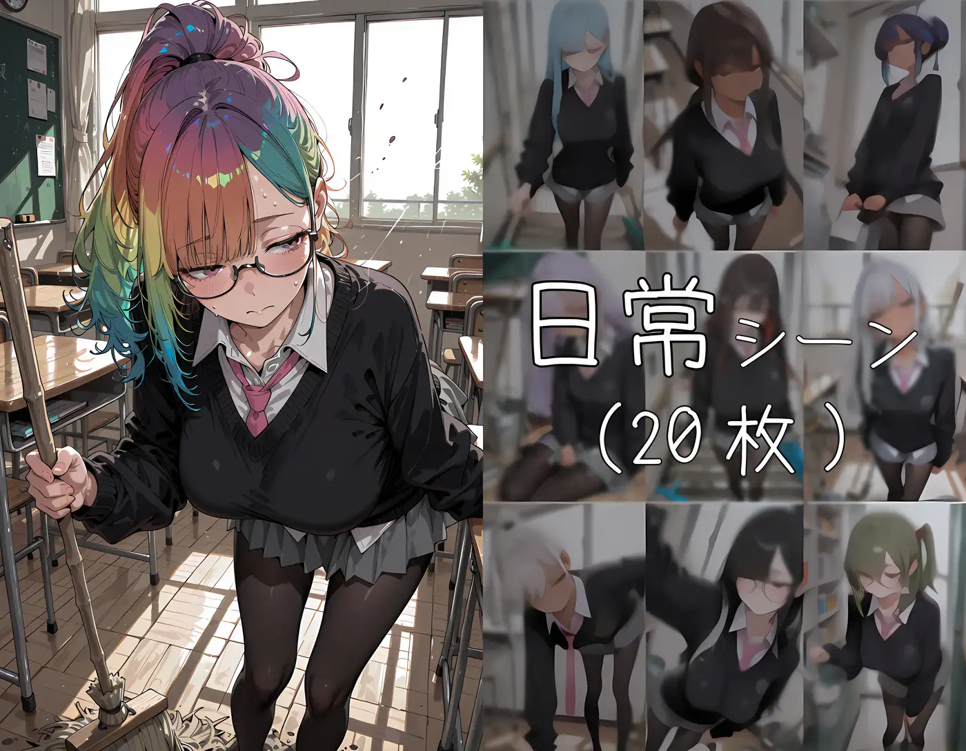 おじさん教員に種付けされる美化委員 サンプル画像 3