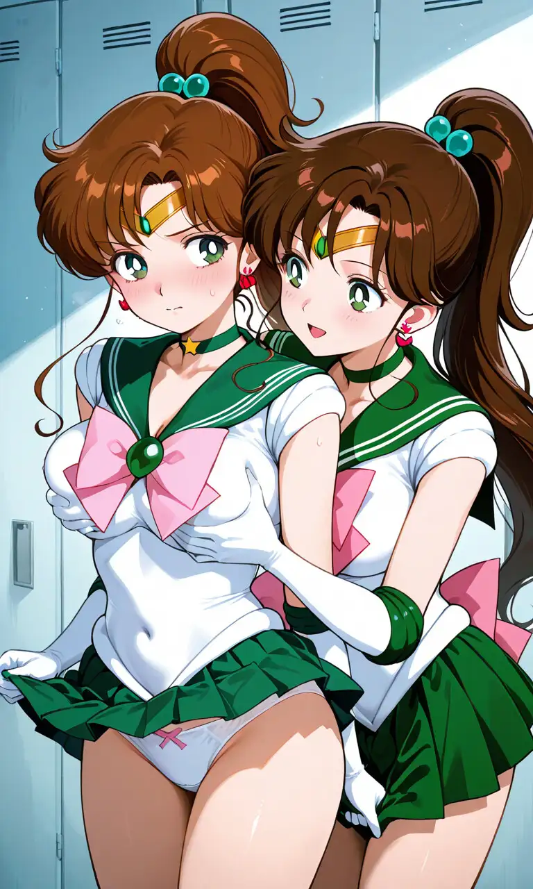 セーラー戦士が悪の美少女戦士にふたなり乱暴される（おまけCG付き） サンプル画像 3