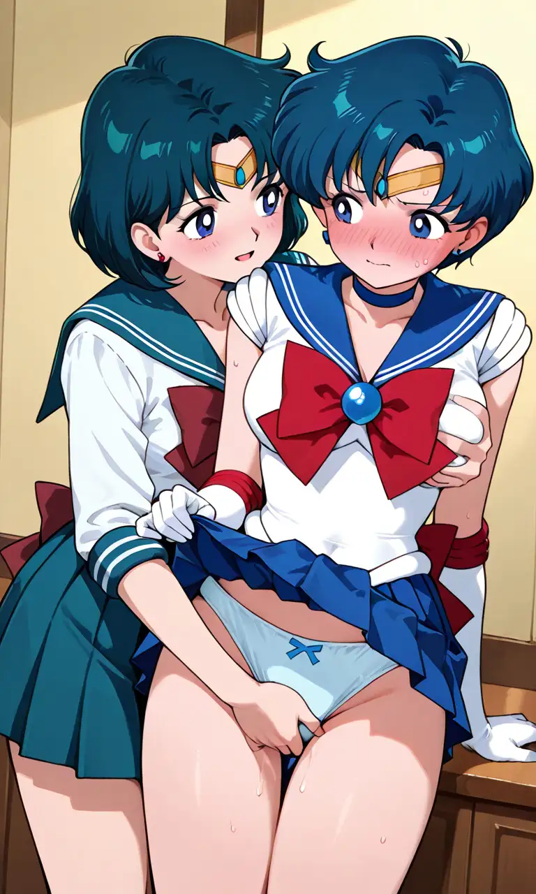 セーラー戦士が悪の美少女戦士にふたなり乱暴される（おまけCG付き） サンプル画像 4