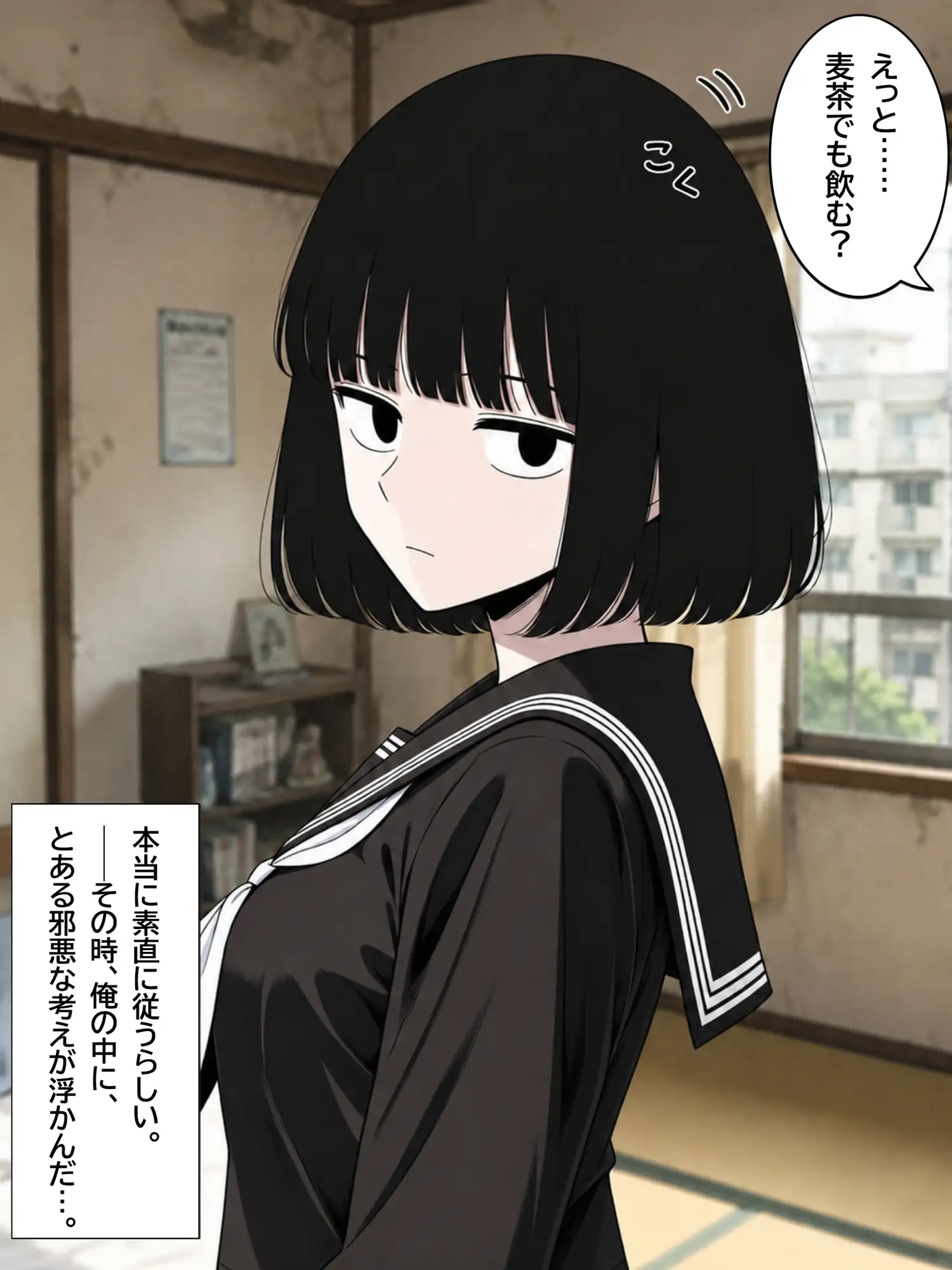 俺の家に宗教勧誘に来た同級生の無口な女子に無責任中出しして孕ませる。 サンプル画像 4