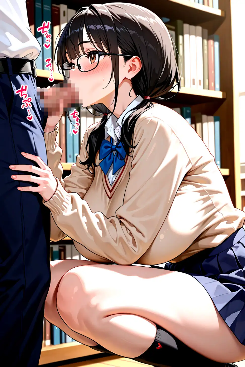 放課後、図書室、物陰で。 サンプル画像 6