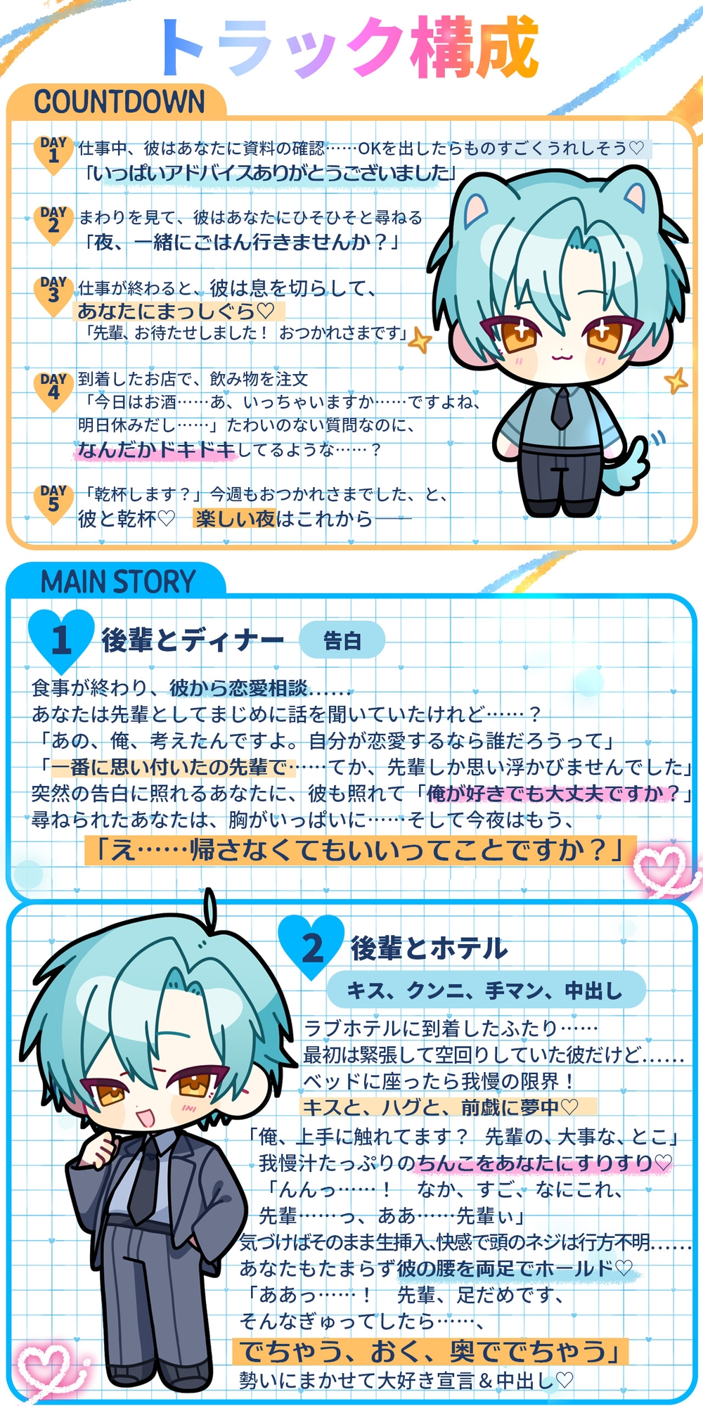 あざとくてかわいい後輩に、迫られた！「先輩♡」呼び100回以上確約！『先輩、ホテルです』※何度もイかされ展開保証♡ サンプル5
