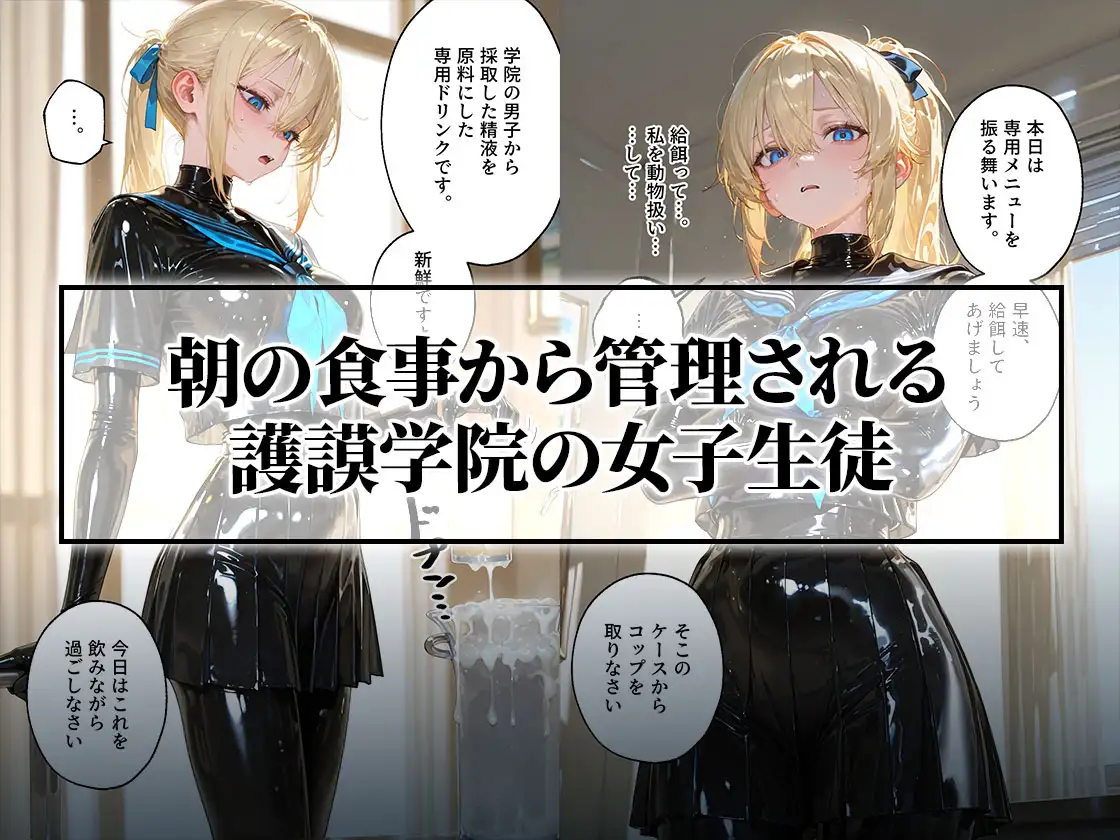 【わからせ週間4】精液給餌&嘔吐奉仕編|護謨学院 サンプル画像1