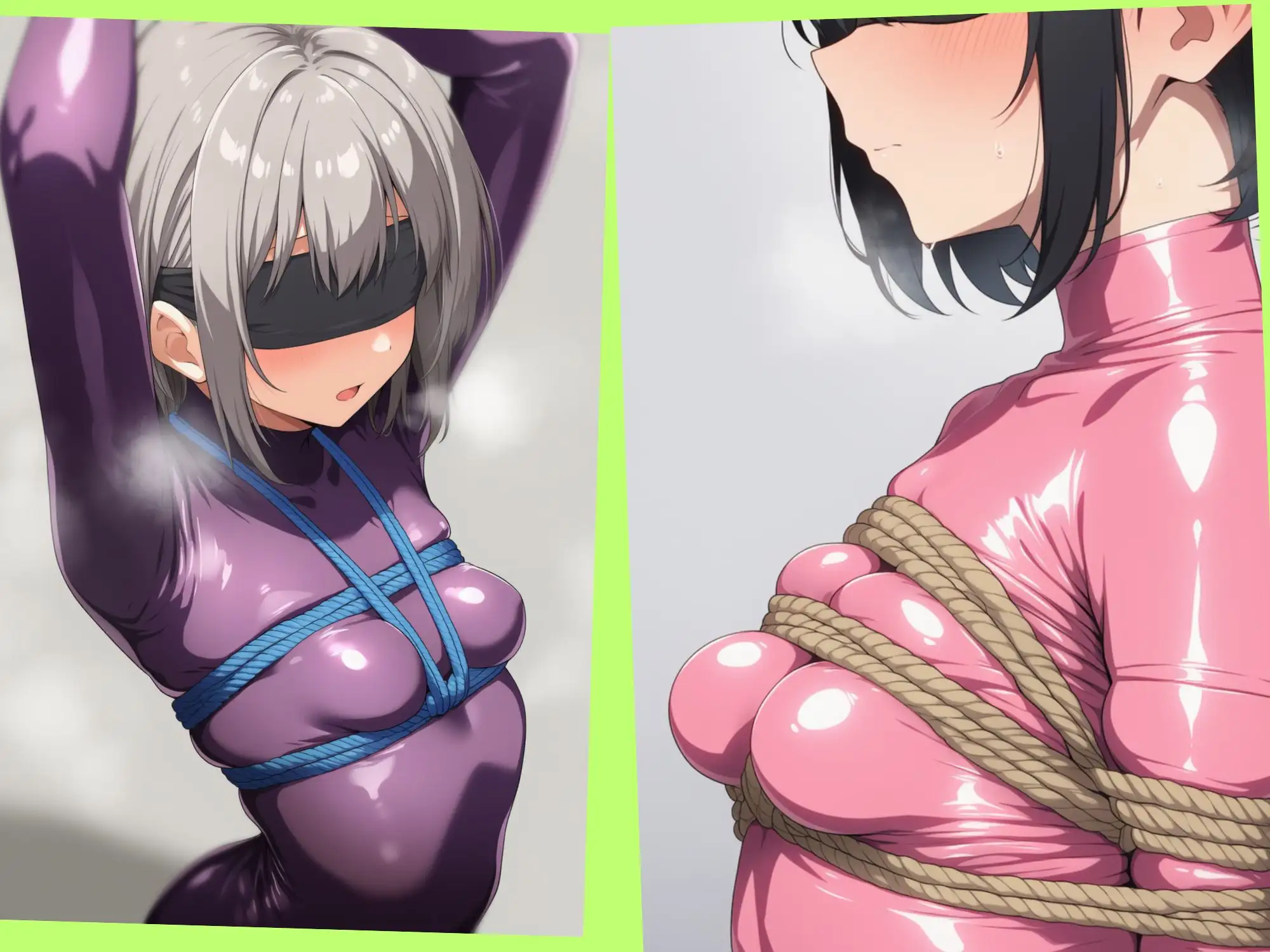 ボディスーツでおっぱいを縛られている女の子 サンプル画像 3