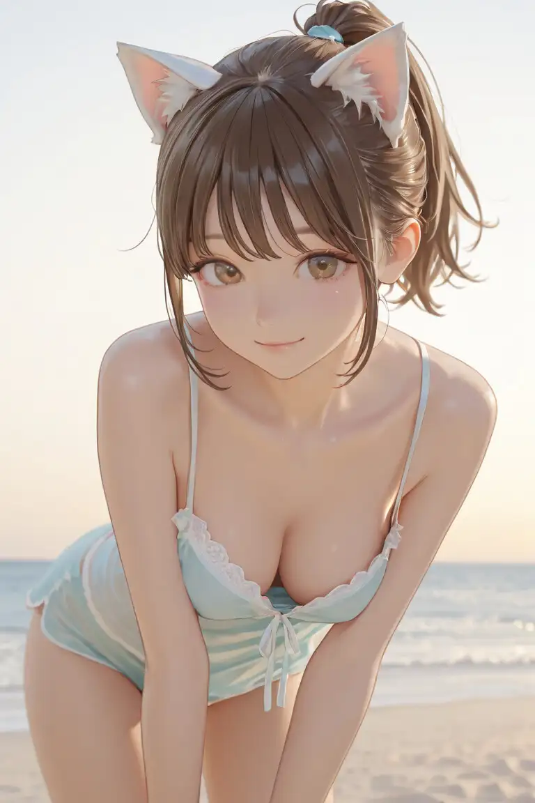猫耳娘と夏の思い出 サンプル画像 2
