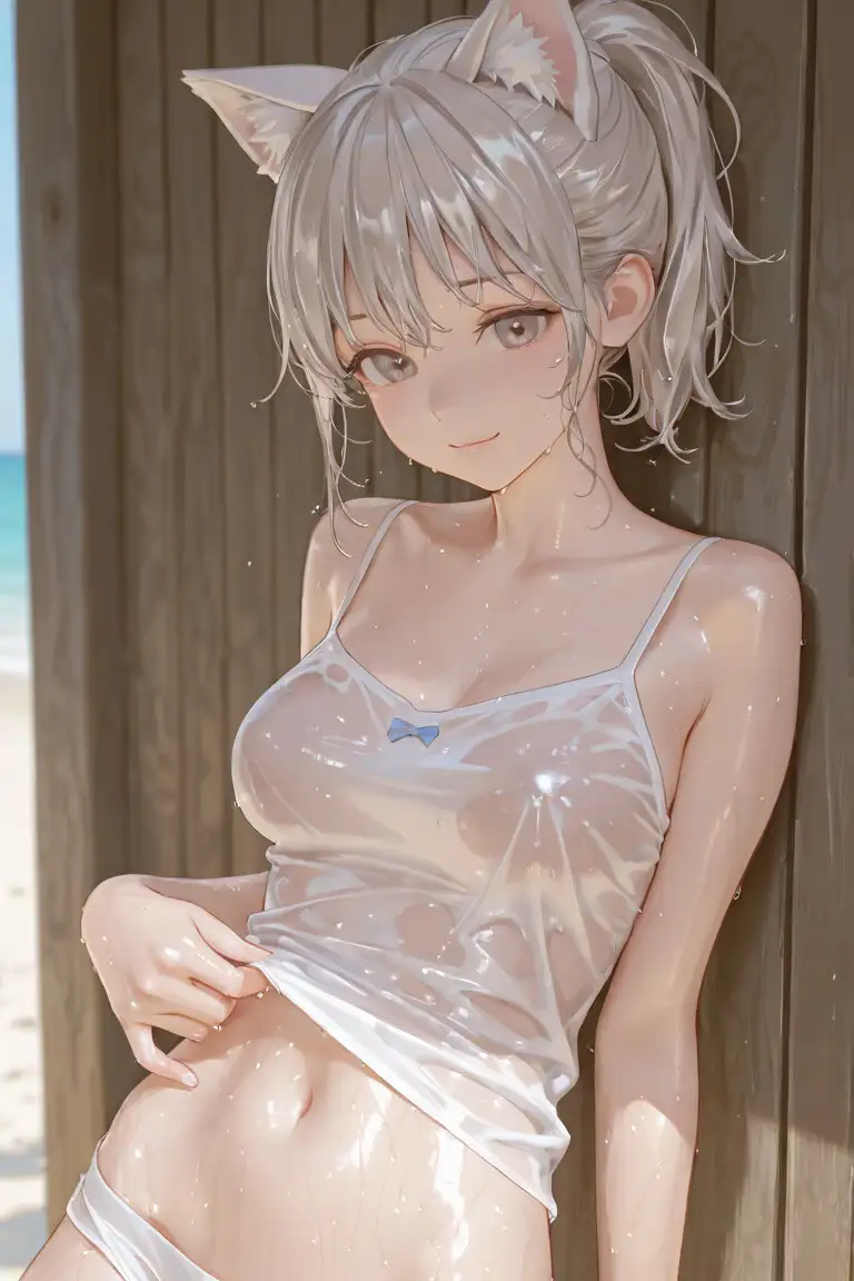 猫耳娘と夏の思い出 サンプル画像 3