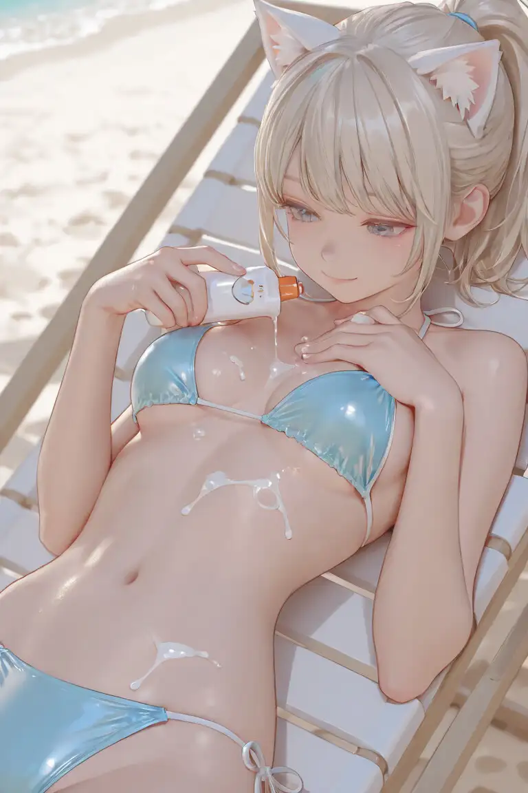 猫耳娘と夏の思い出 サンプル画像 5