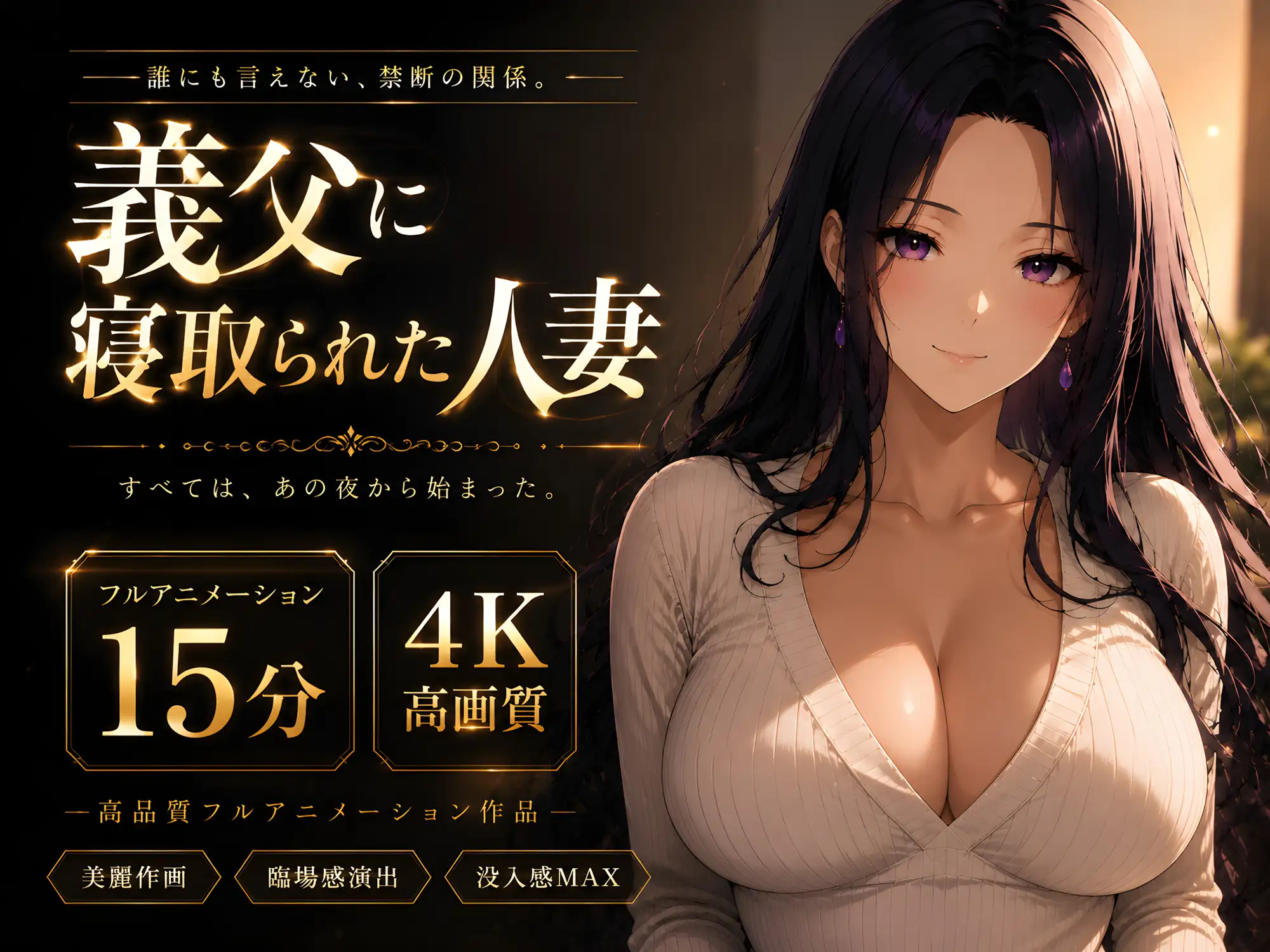 【4Kアニメ】義父に寝取られた人妻まゆみ‥終わりのない支配。 サンプル画像 3