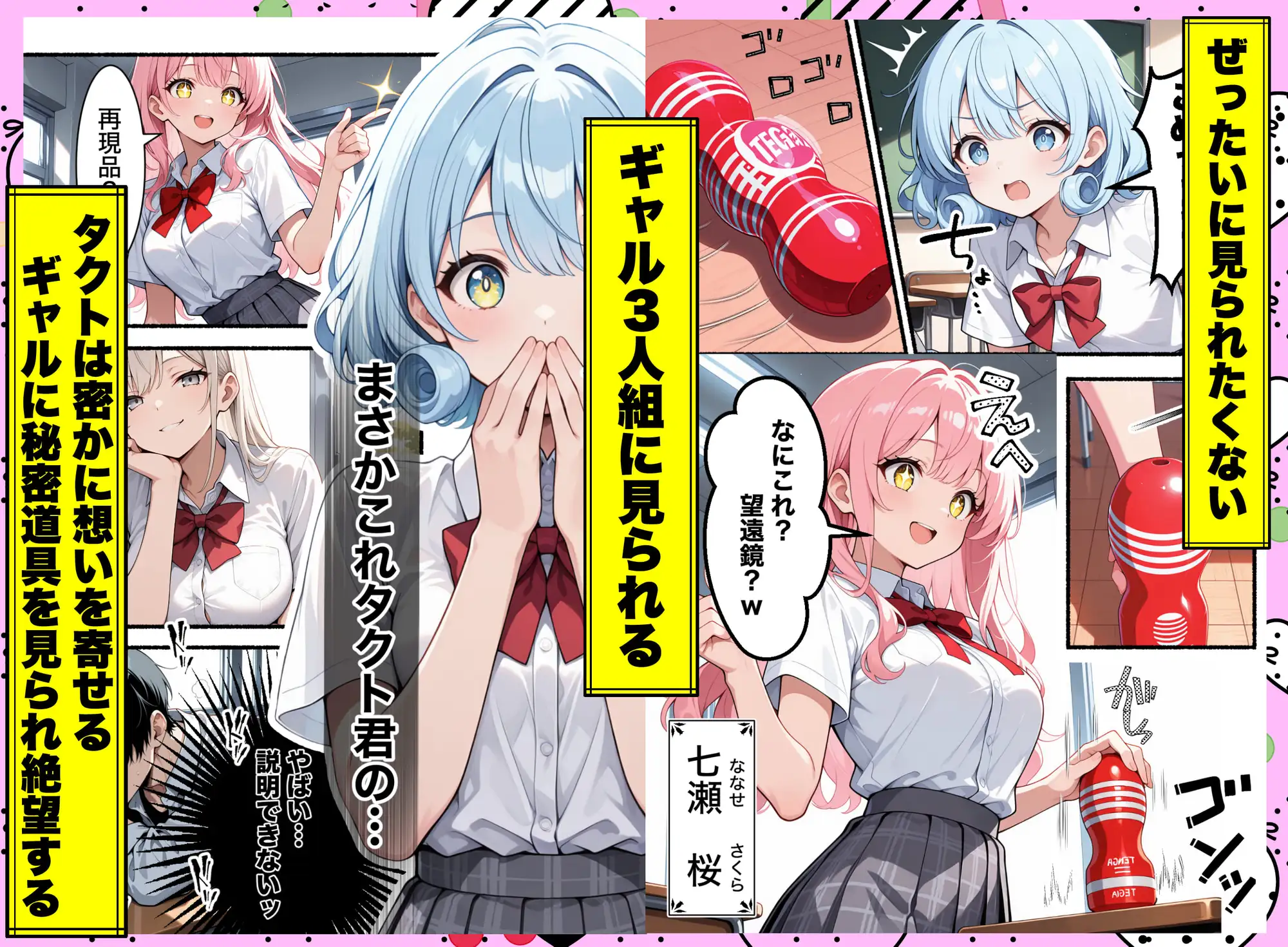 俺のおかず一軍ギャル、デカちんがバレてもてあそばれた結果3人まとめて彼女になったハーレム物語 サンプル画像 2