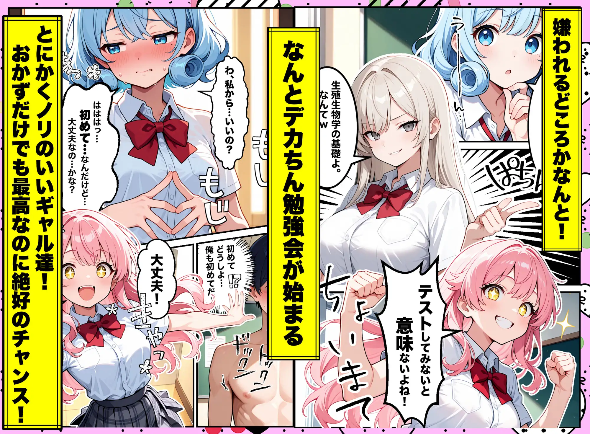 俺のおかず一軍ギャル、デカちんがバレてもてあそばれた結果3人まとめて彼女になったハーレム物語 サンプル画像 3