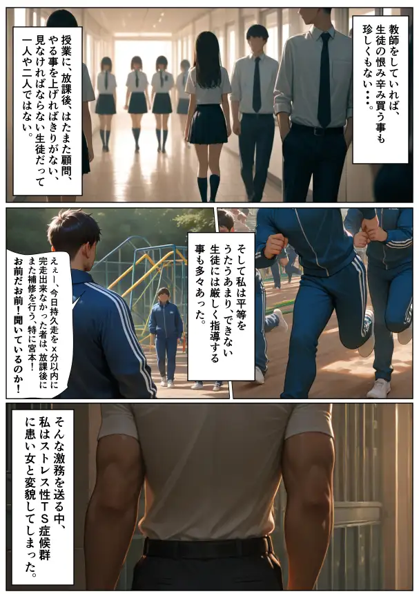 TS体育教師は・・・メスに墜ちる・・・。 サンプル画像 2