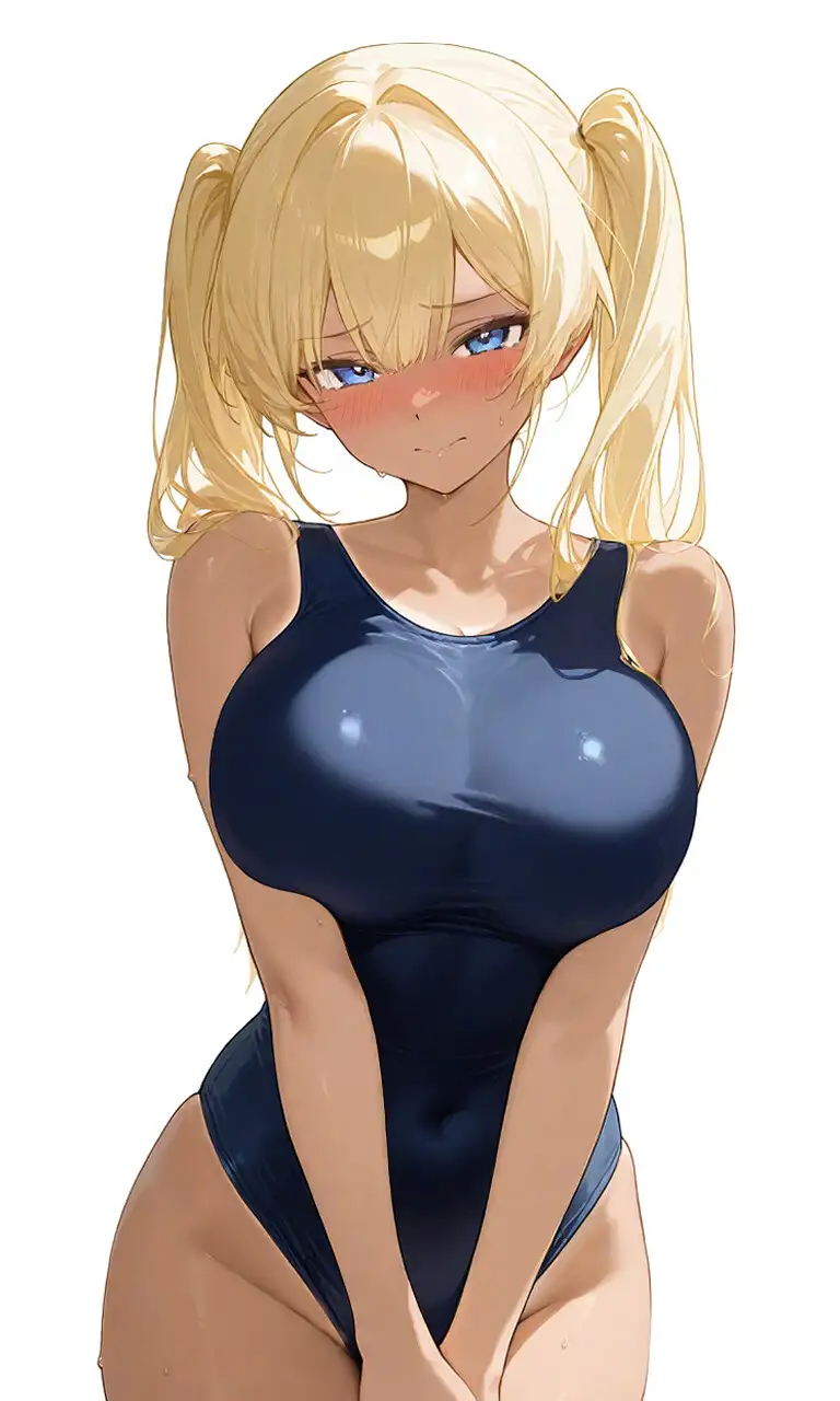 【KU100】褐色ギャルはムチぱつスク水で異世界を救うが快楽闇堕ちする【巨乳/水着/ファンタジー】 サンプル画像 7