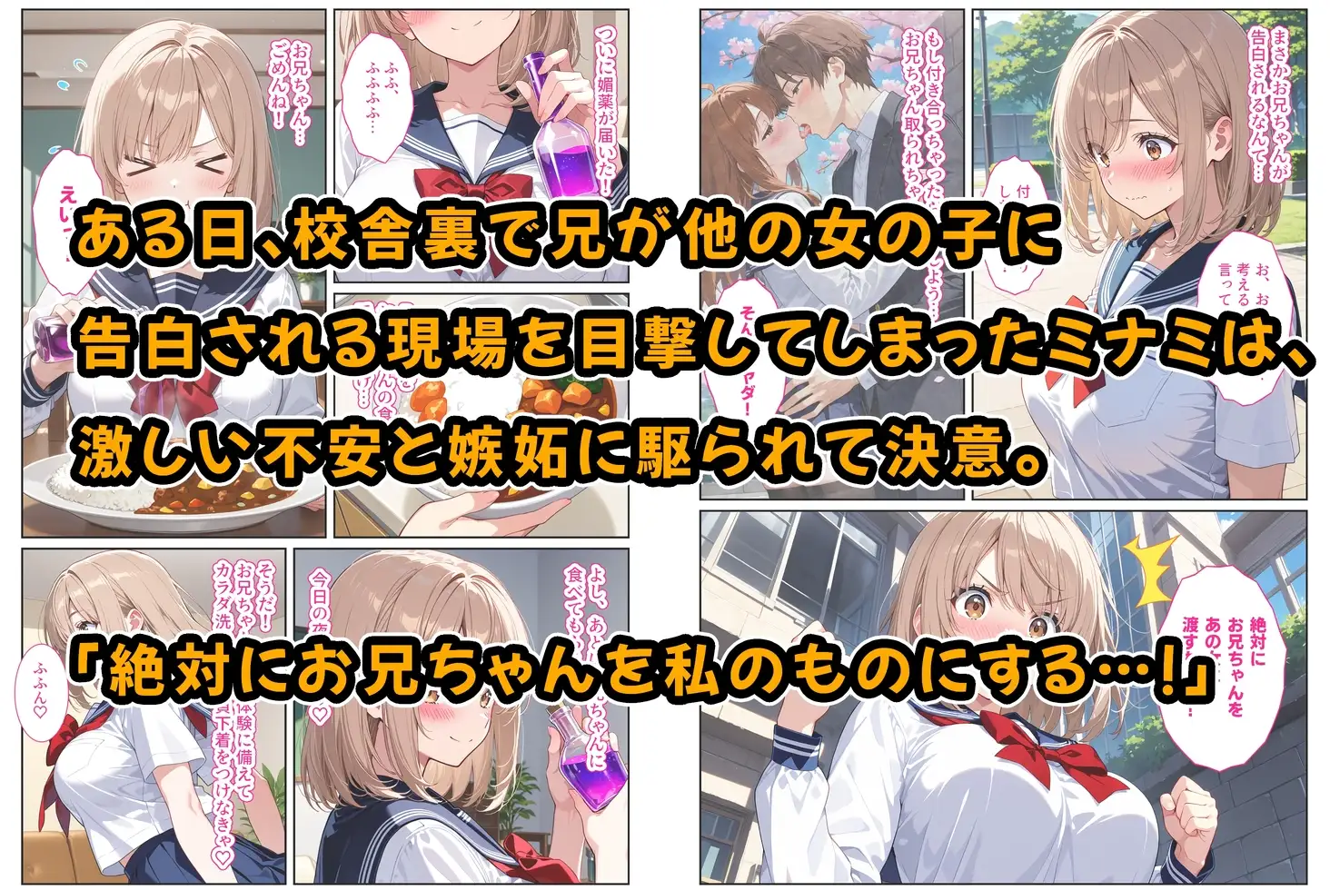 間違って媚薬を飲んで発情しちゃった爆乳妹が大好きな兄に中出しおねだりしてきた！ サンプル画像 3