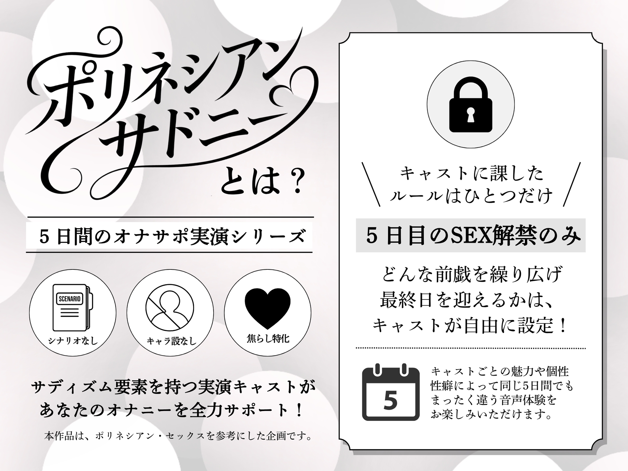 【 ポリネシアン・サドニー 】オナサポ5Days 「情けないズリこき煽られて、下品オナニー仕込まれようね」雑魚マゾ躾けセックス/実演cast. kuzu編-1画像