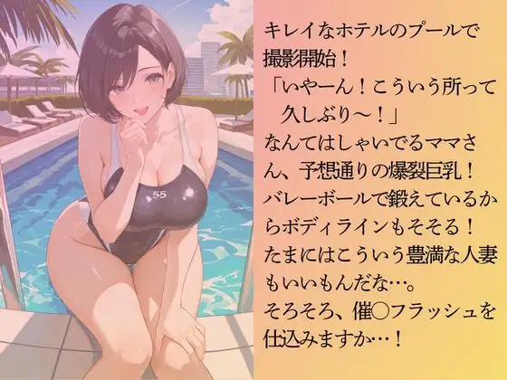 巨乳のママさんバレー選手を水着撮影と言って呼び出してみた サンプル画像 4