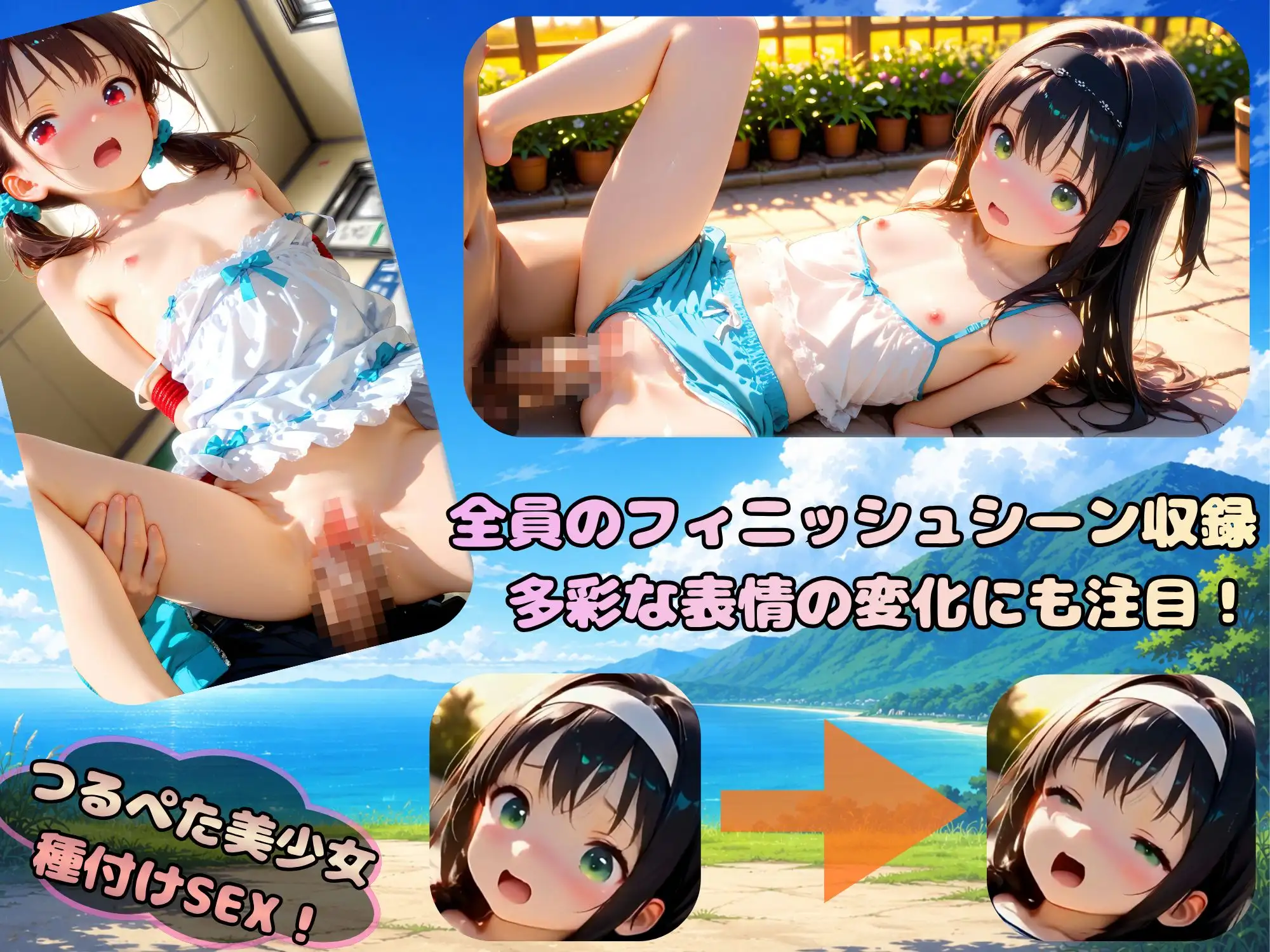 【4K神画質 ぬるぬる120FPS】 夏休み特別版! つるぺた美少女 種付けしまくり中出しSEX 絶頂151連発! サンプル画像4