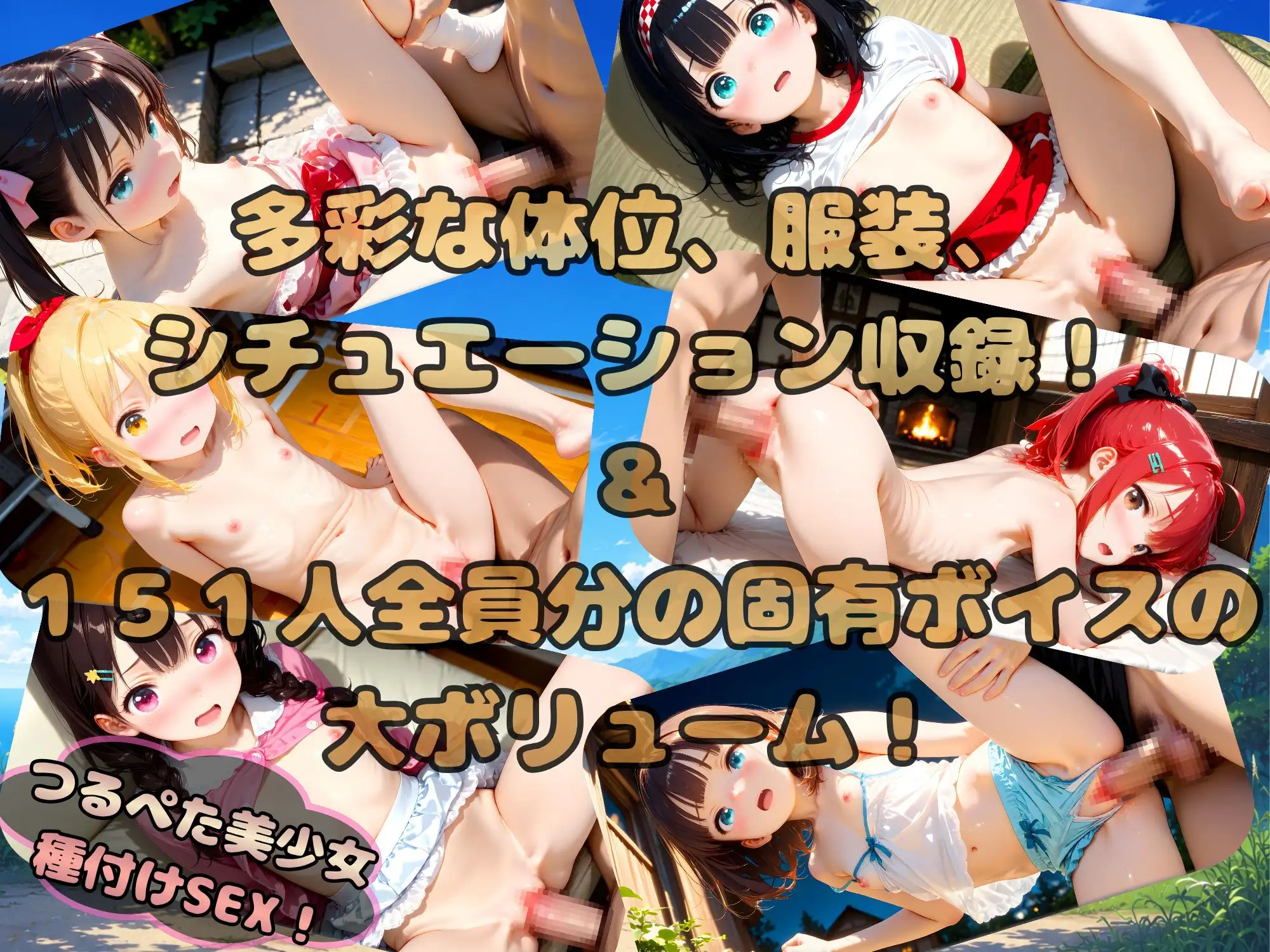 【4K神画質 ぬるぬる120FPS】 夏休み特別版! つるぺた美少女 種付けしまくり中出しSEX 絶頂151連発! サンプル画像5