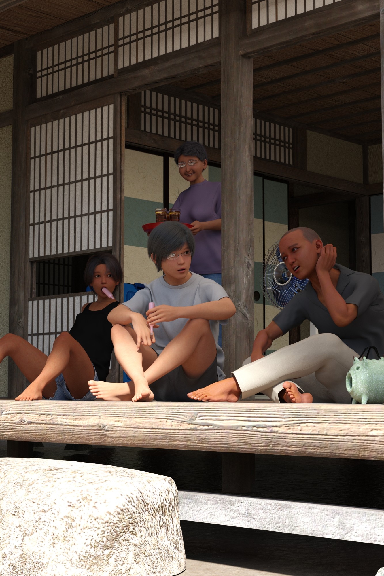 性欲強めな妹と田舎で汗だく青姦夏休み 画像1