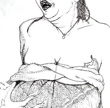 メガネをかけた熟女
