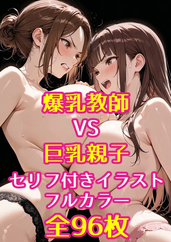 巨乳JKと巨乳母が爆乳担任教師とレズバトルした話 サンプル画像 5