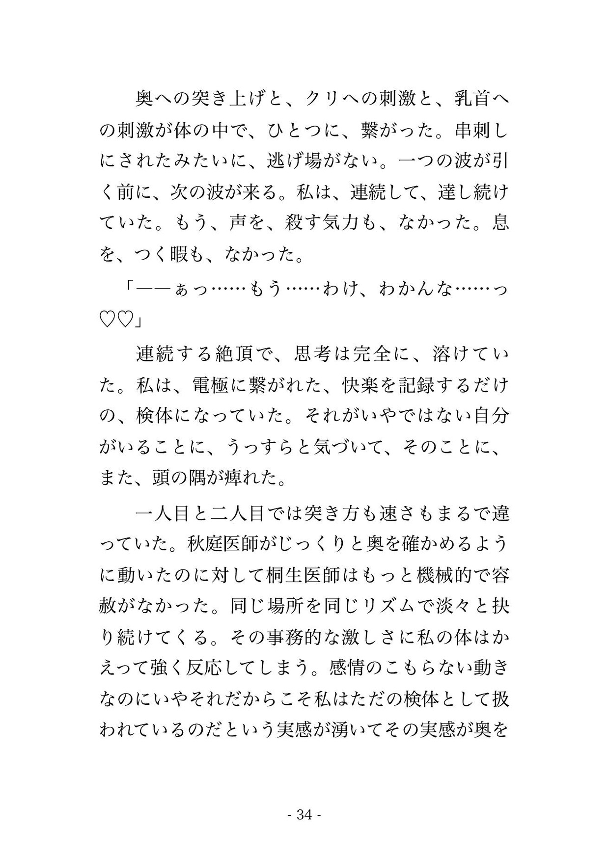 心療内科の自律神経検査で医師2人と看護師2人にリラックス反応を診ると称して全身を隅々まで確かめられた末に中出しまでされる♡♡♡