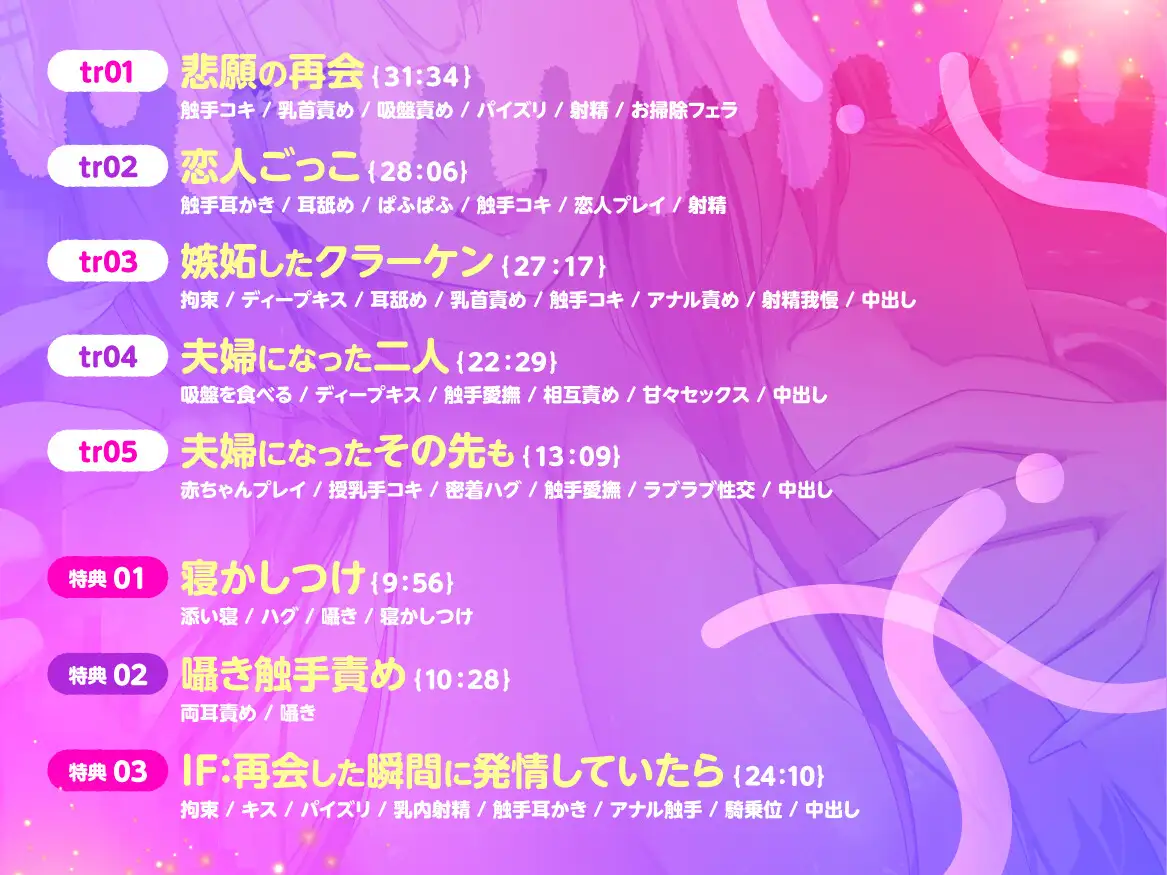 【KU100/2時間40分】愛が重いクラーケンお姉さんとあまトロ同棲生活～私の触手もおまんこも全部あなたに捧げます～【ヤンデレ/人外】 サンプル画像 3
