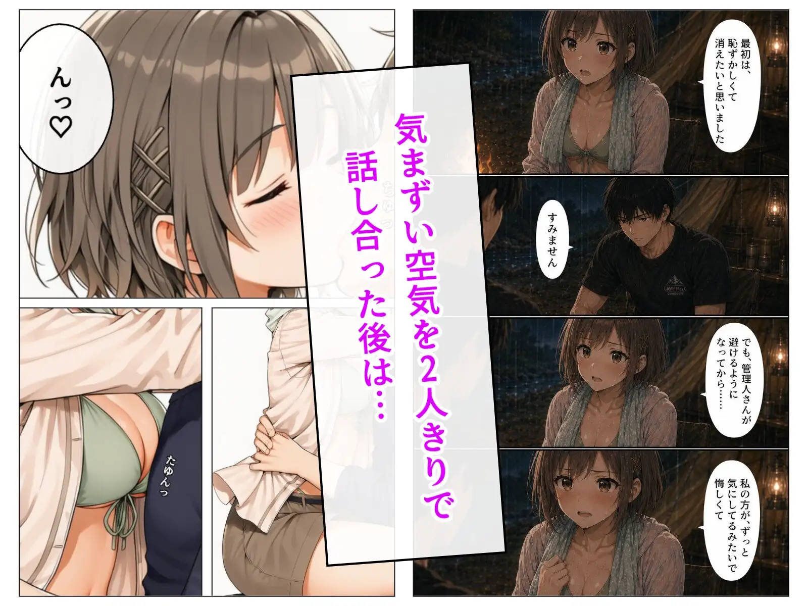 川遊びのあと、管理人さんと。 サンプル画像 5