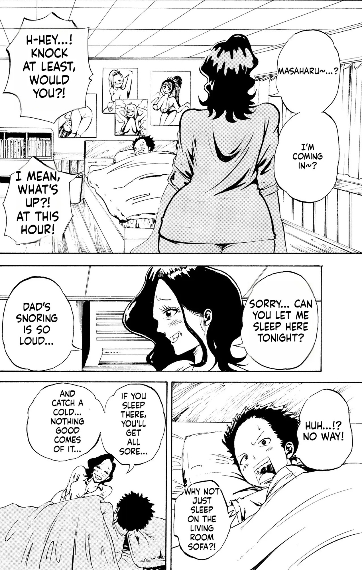 Mother and son having sex started when she said, "Sorry... Can I sleep in your room tonight?" [Fuwatoro Opanchu Cake] sample 4