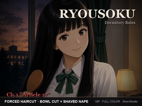 RYOUSOKU — Dormitory Rules Ch.1: Forced Haircut to a Bowl Cut, Shaved Nape