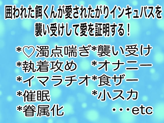 囲われた餌くんが愛されたがりインキュバスを襲い受けして愛を証明する！